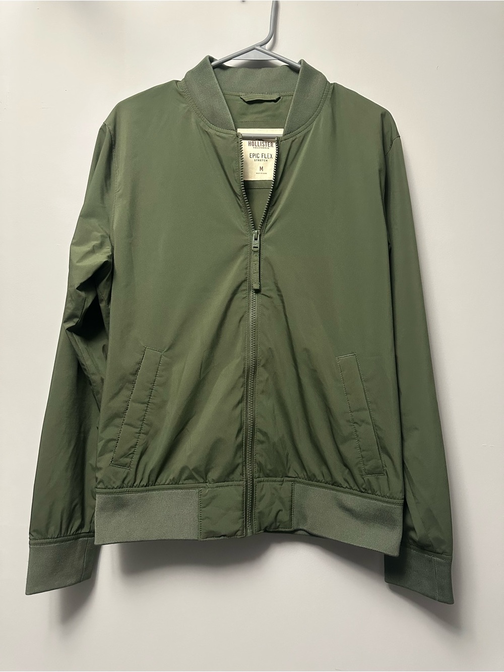 Hollister Men's Olive Bomber Jacket